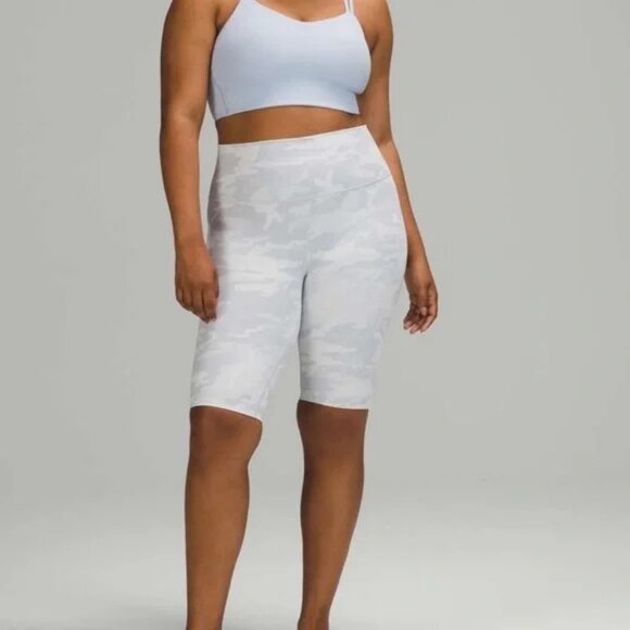 Lululemon Wunder Under High Rise Short 10" Incognito Camo Jacquard Alpine White - Picture 3 of 8